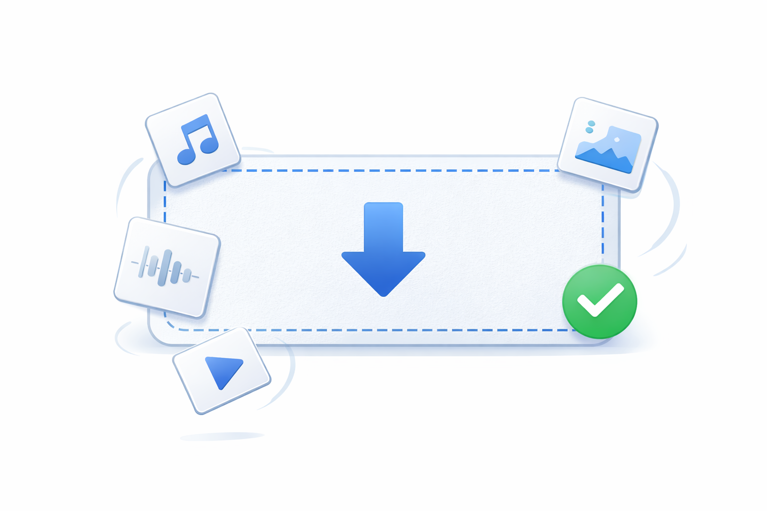 Import Any Media feature - drop in MP3, MP4, WAV and more